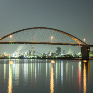 福川漁港の夜景(周南市)